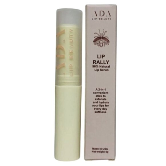 ADA Lip Beauty Lip Rally Vegan 2-in-1 Lip Scrub & Hydrator Full Size 4g - Picture 1 of 2
